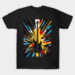 Cosmic Bass Riff: Shattering Musical Dimensions for bass player T-Shirt